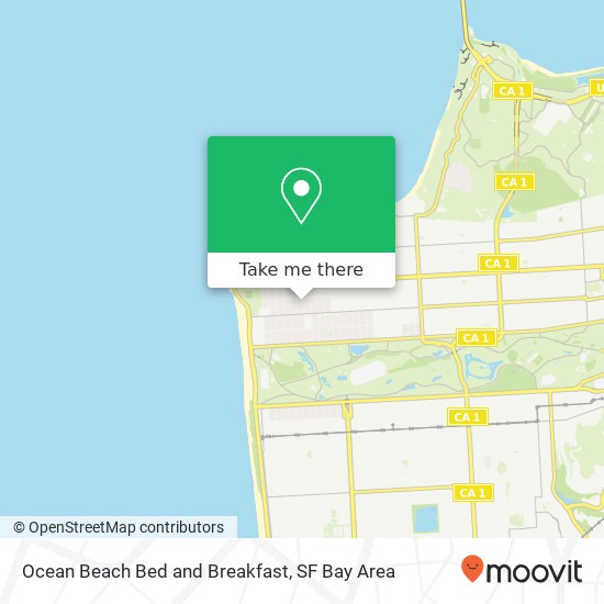 Mapa de Ocean Beach Bed and Breakfast