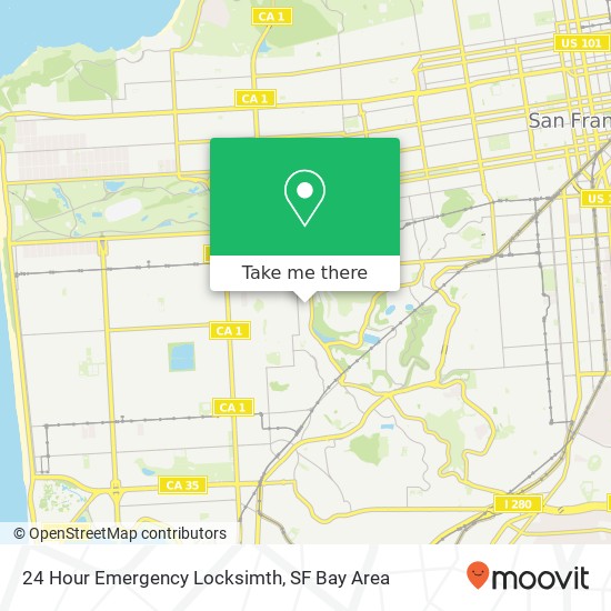 Mapa de 24 Hour Emergency Locksimth