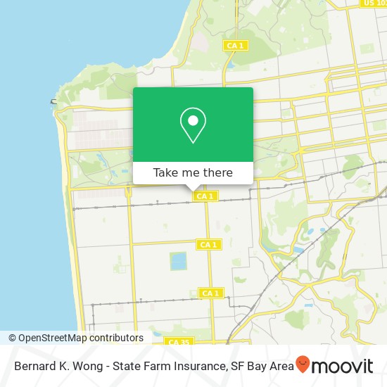 Mapa de Bernard K. Wong - State Farm Insurance