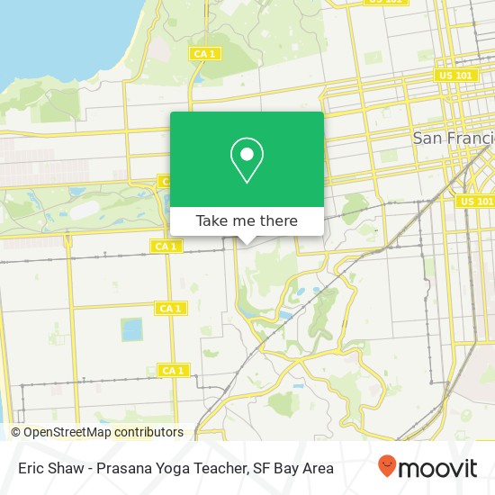Mapa de Eric Shaw - Prasana Yoga Teacher