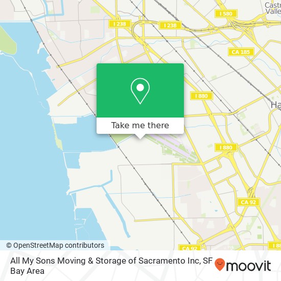 All My Sons Moving & Storage of Sacramento Inc map