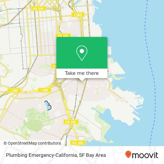 Mapa de Plumbing Emergency-California