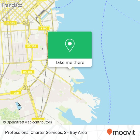 Professional Charter Services map