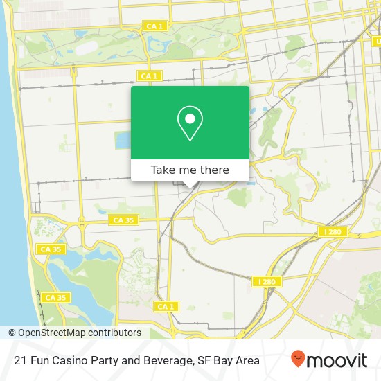 Mapa de 21 Fun Casino Party and Beverage
