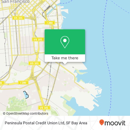 Mapa de Peninsula Postal Credit Union Ltd