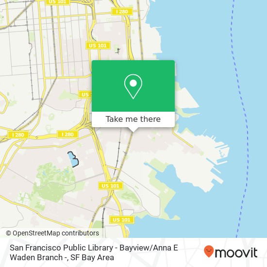 San Francisco Public Library - Bayview / Anna E Waden Branch - map