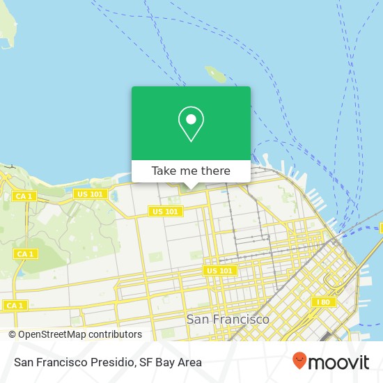 San Francisco Presidio map