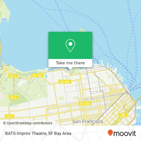 BATS Improv Theatre map