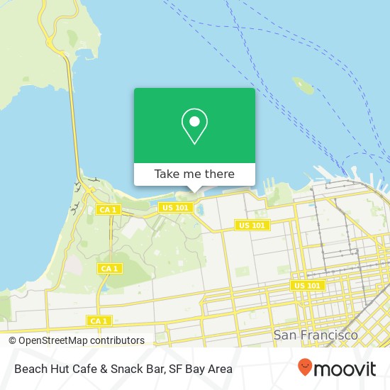 Mapa de Beach Hut Cafe & Snack Bar