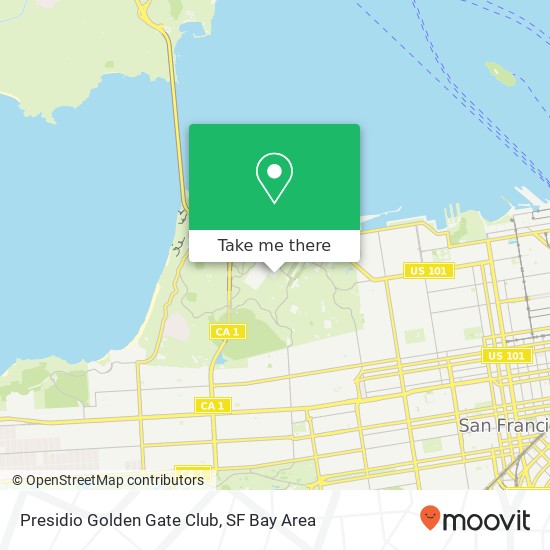 Mapa de Presidio Golden Gate Club