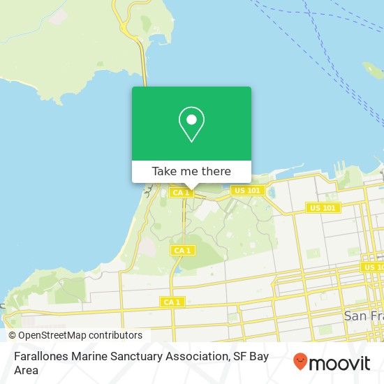 Mapa de Farallones Marine Sanctuary Association