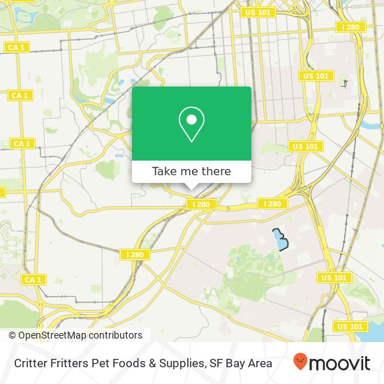 Mapa de Critter Fritters Pet Foods & Supplies