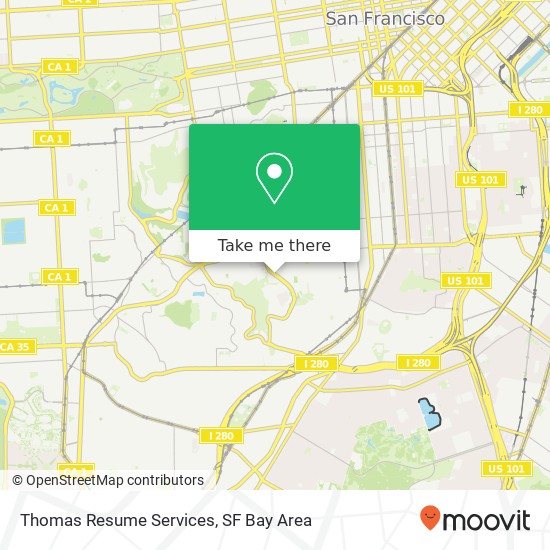 Thomas Resume Services map