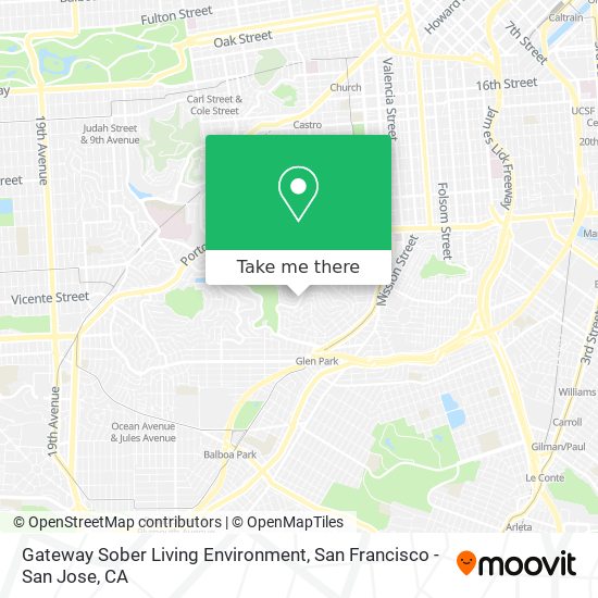 Gateway Sober Living Environment map