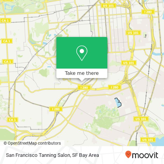 San Francisco Tanning Salon map