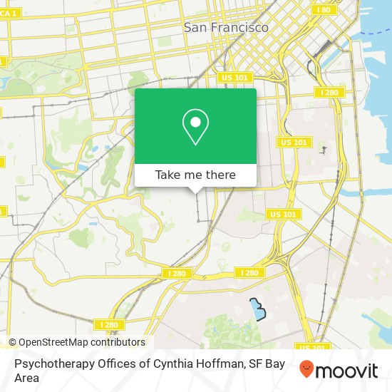 Mapa de Psychotherapy Offices of Cynthia Hoffman