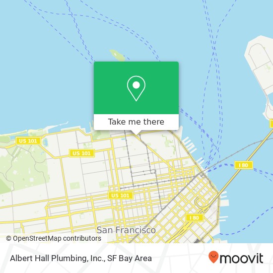 Mapa de Albert Hall Plumbing, Inc.