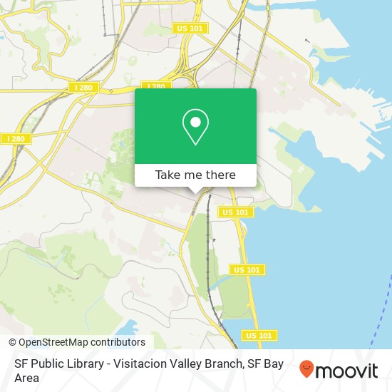 SF Public Library - Visitacion Valley Branch map