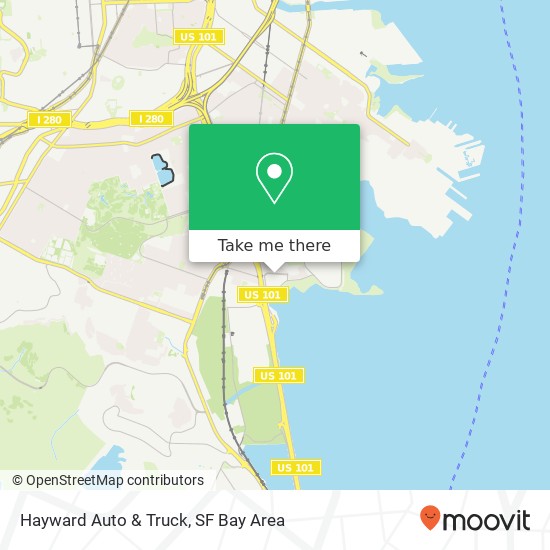 Hayward Auto & Truck map