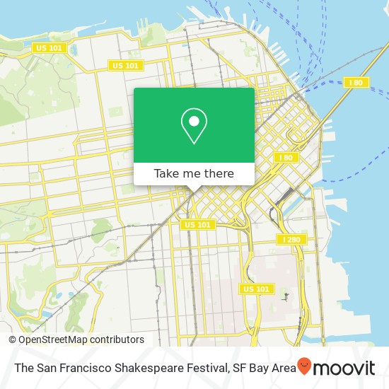 The San Francisco Shakespeare Festival map