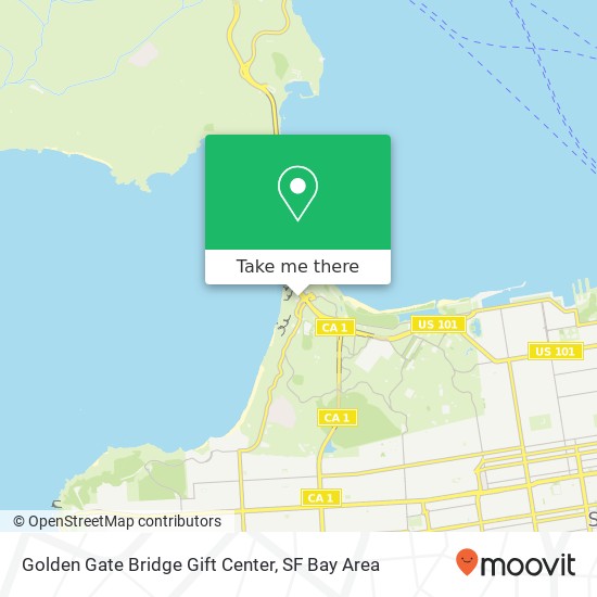 Mapa de Golden Gate Bridge Gift Center