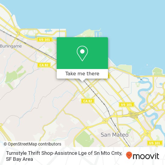 Turnstyle Thrift Shop-Assistnce Lge of Sn Mto Cnty map