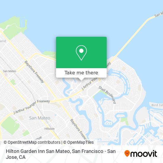 Hilton Garden Inn San Mateo map