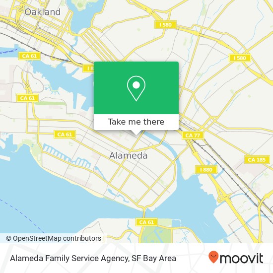 Alameda Family Service Agency map