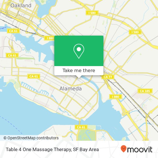 Table 4 One Massage Therapy map