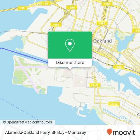 Mapa de Alameda-Oakland Ferry