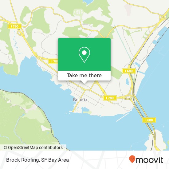 Brock Roofing map