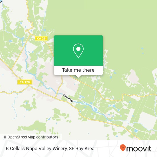 B Cellars Napa Valley Winery map