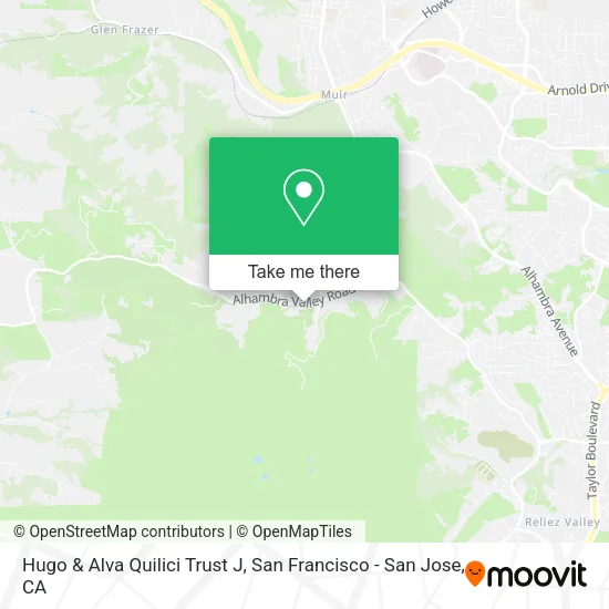 Hugo & Alva Quilici Trust J map