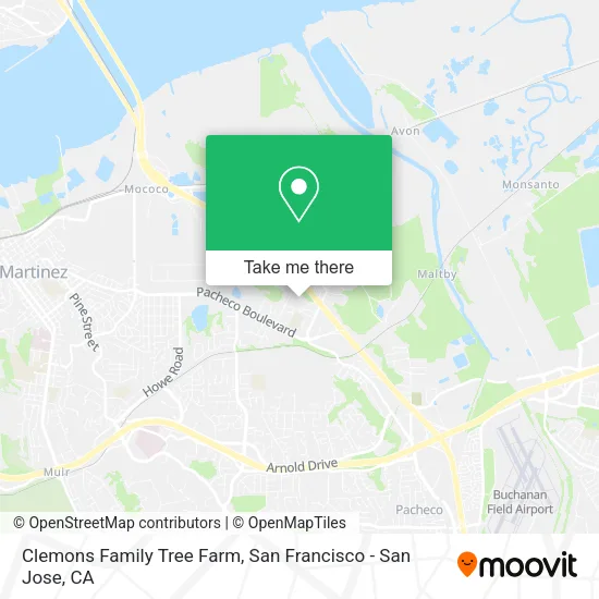 Clemons Family Tree Farm map