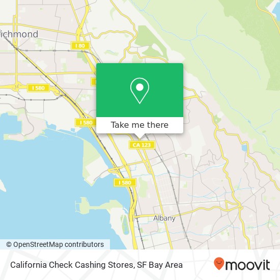 California Check Cashing Stores map