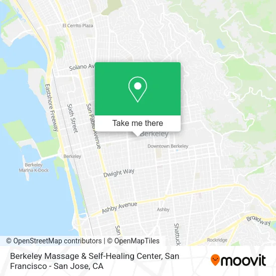 Mapa de Berkeley Massage & Self-Healing Center