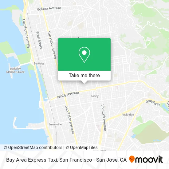 Bay Area Express Taxi map