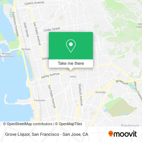 Mapa de Grove Liquor