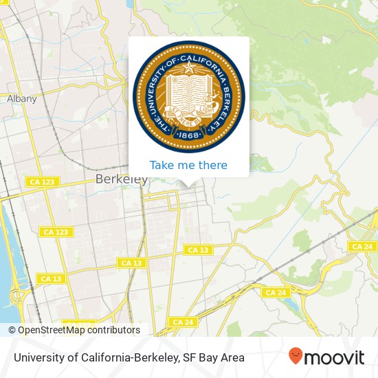 University of California-Berkeley map
