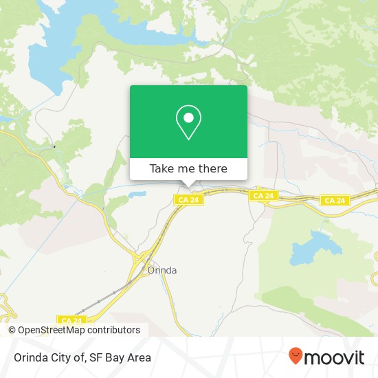 Orinda City of map