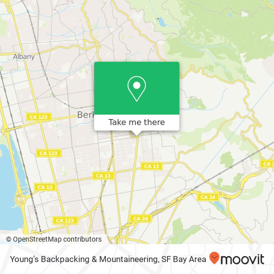 Young's Backpacking & Mountaineering map