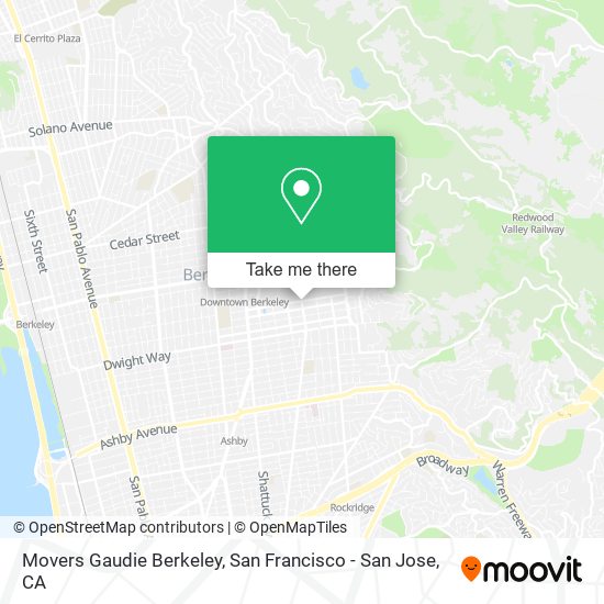 Mapa de Movers Gaudie Berkeley