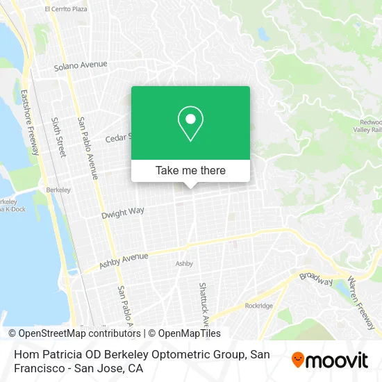 Mapa de Hom Patricia OD Berkeley Optometric Group