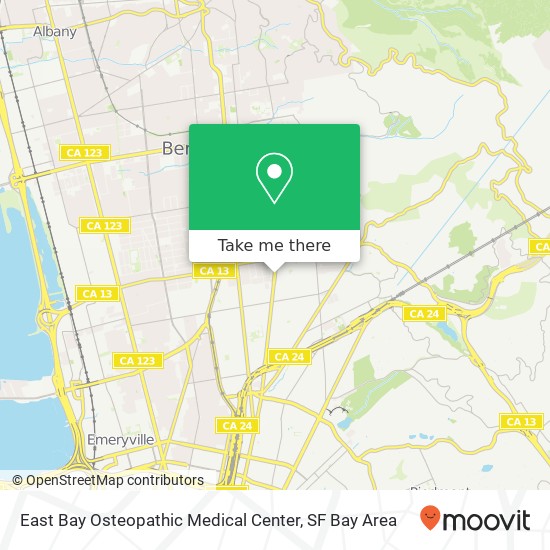 Mapa de East Bay Osteopathic Medical Center