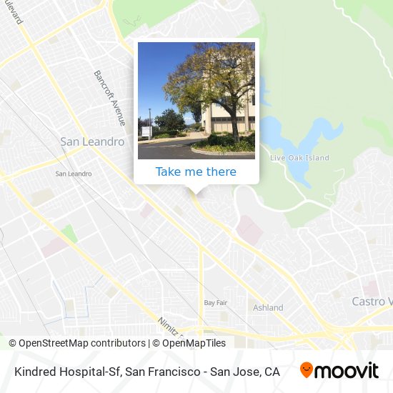 Kindred Hospital-Sf map