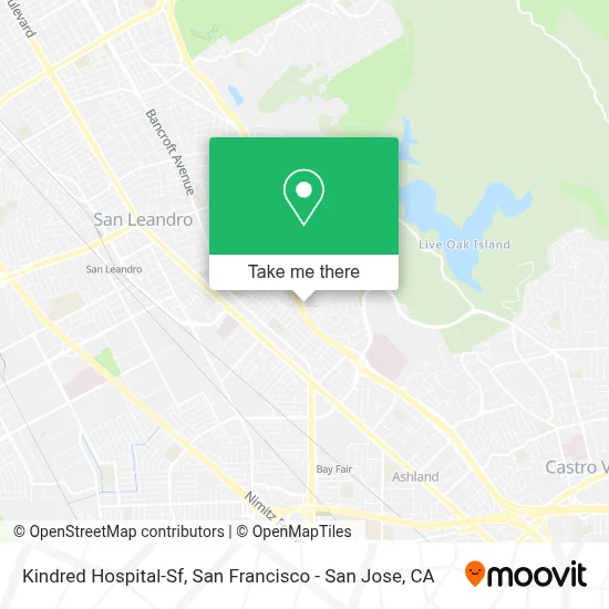 Kindred Hospital-Sf map