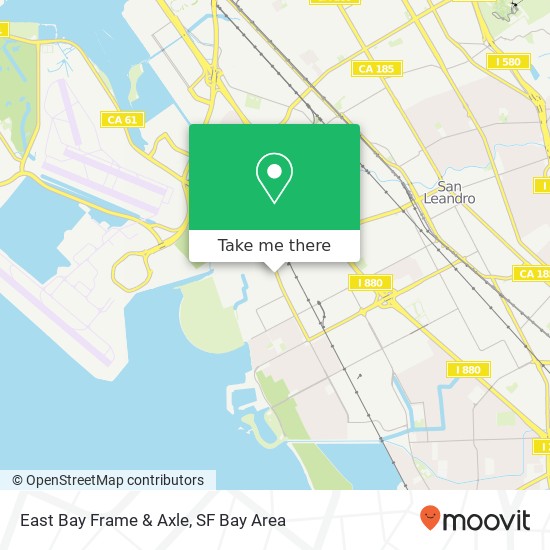 Mapa de East Bay Frame & Axle
