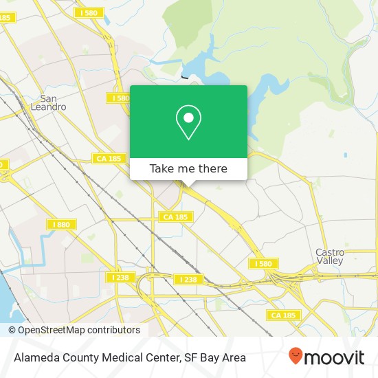 Alameda County Medical Center map