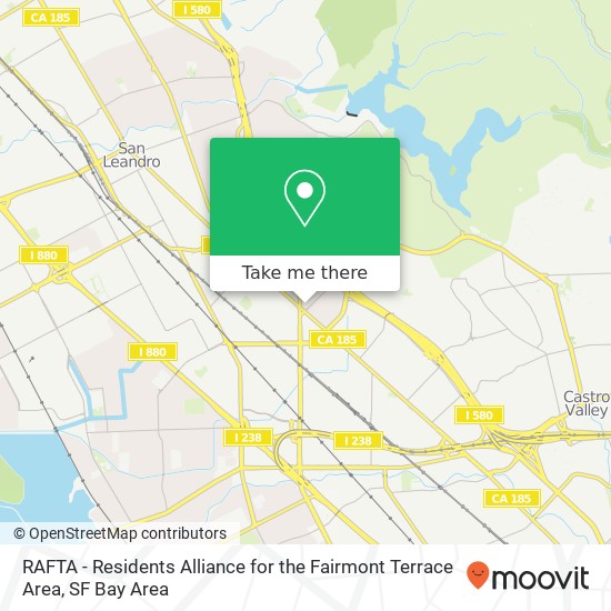 Mapa de RAFTA - Residents Alliance for the Fairmont Terrace Area