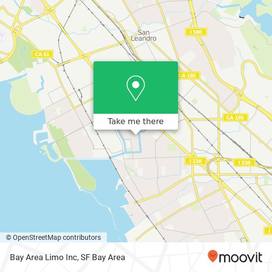 Mapa de Bay Area Limo Inc